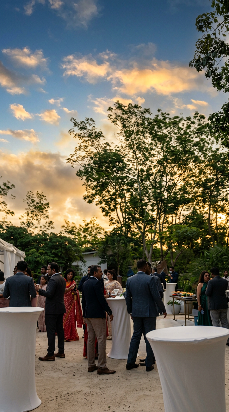 Cocktail hour on the lawn